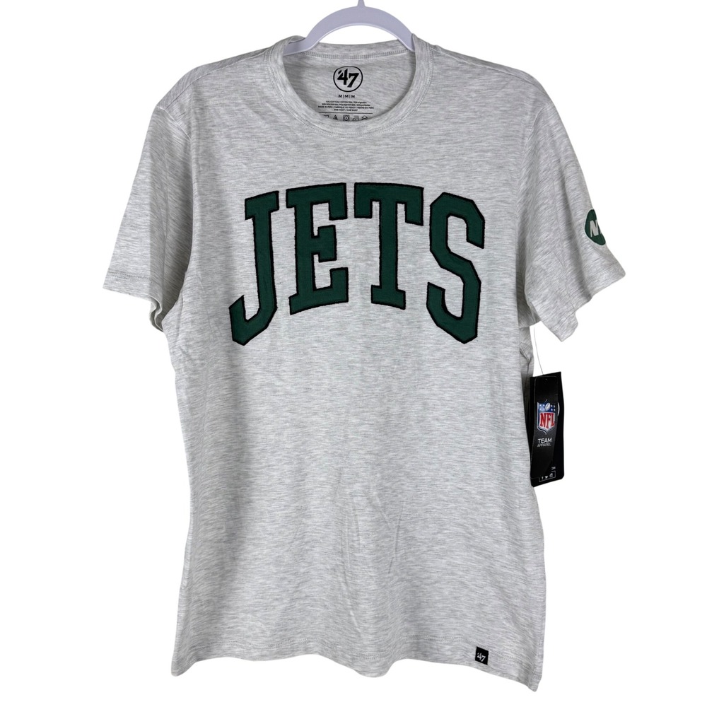 '47 Brand New York Jets NFL NWT T-Shirt Mens Size Medium Grey Short Sleeve Shirt